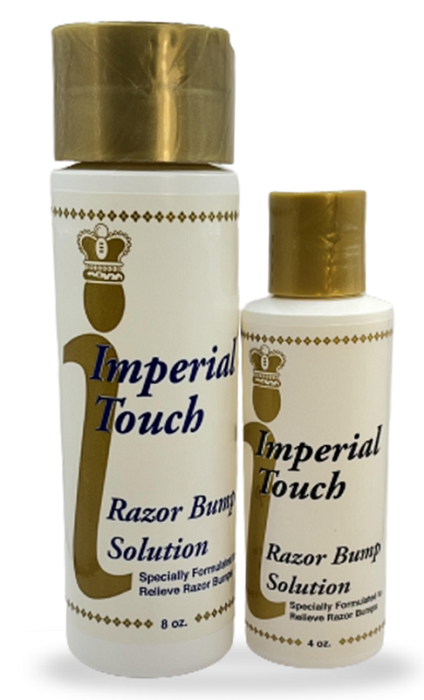 imperial touch razor bump solution 4 oz, & 8 oz.